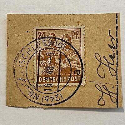 1947 Germany Us British Soviet Occ. Trizone Stamp With 1948 Niebuell Son Cancel