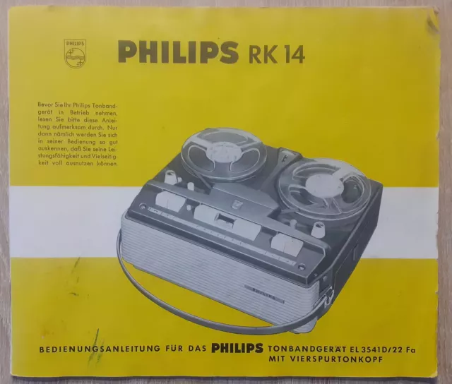 Bedienungsanleitung - Original - Philips RK14 / Schaltbild EL3541D/22