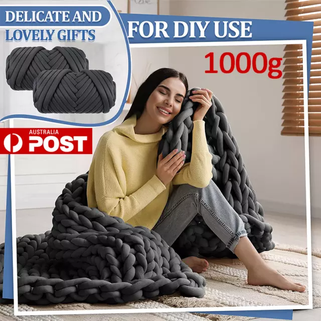 Super Soft Chunky Wool Gaint Yarn DIY Bulky Arm Knitting Roving Crocheting  Mat
