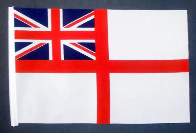 WHITE ENSIGN ROYAL NAVY GREAT BRITAIN BUDGET FLAG small 9"x6" BRITISH NAVAL