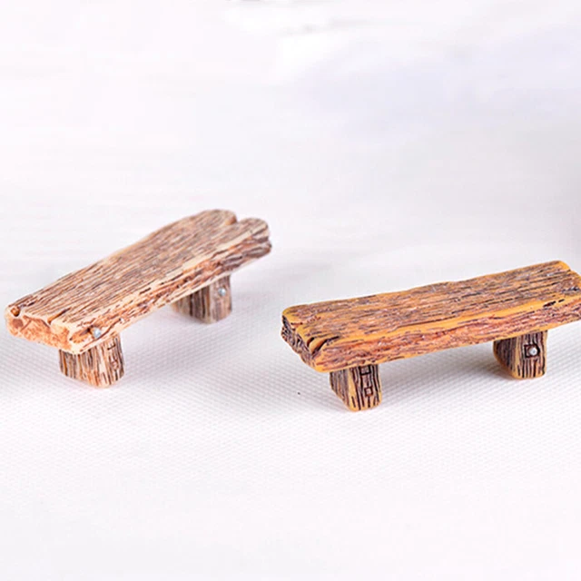 3Pcs Schöne Foto Prop Kleine Bank Decor Bench Modell Für Decor Garten Hause 4
