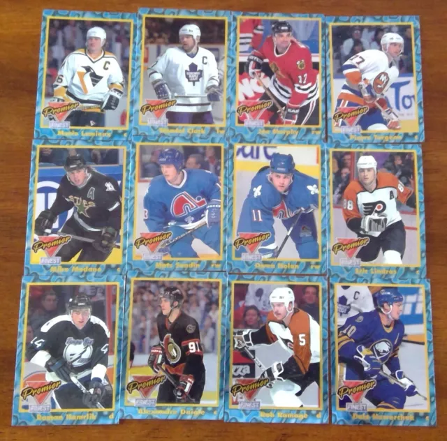 1994-95 Topps Ice Hockey Premier Finest Complete Set of 12 Cards MARIO LEMIEUX+