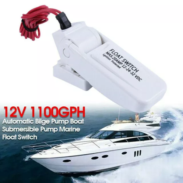 Automatic Marine Bilge Pump Submersible Pump Boat Float Switch 12/24/32V 20 Amps