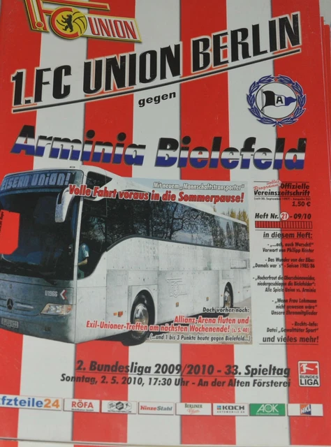 2009/10 2.Bundesliga 1.FC Union Berlin - Arminia Bielefeld