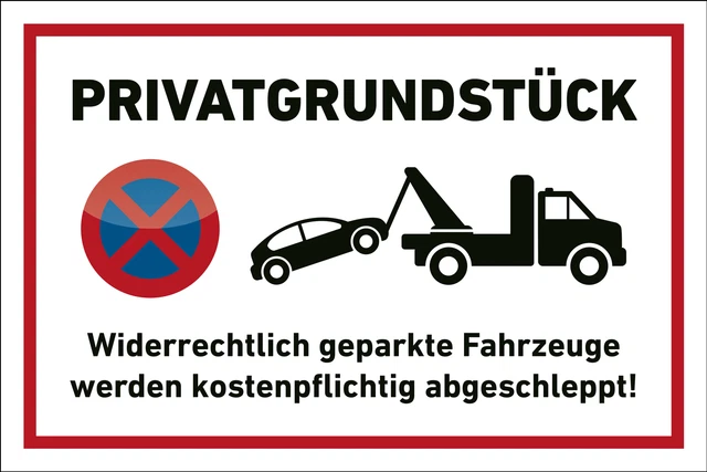Schild ‚Privatparkplatz‘ – Stabil Aus Alu/Dibond