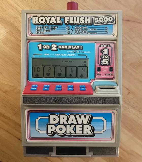 Vintage Radio Shack Electronic Royal Flush 5000 Draw Poker Machine Works Great!