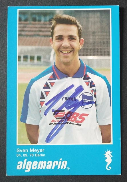 Carte Autographe Originale Thomas Richter - Hertha BSC Berlin - Saison 1994-95