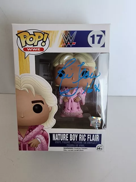 Funko Pop Wwe 17 Nature Boy Ric Flair 3X Inscription Signed Autographed Jsa Coa