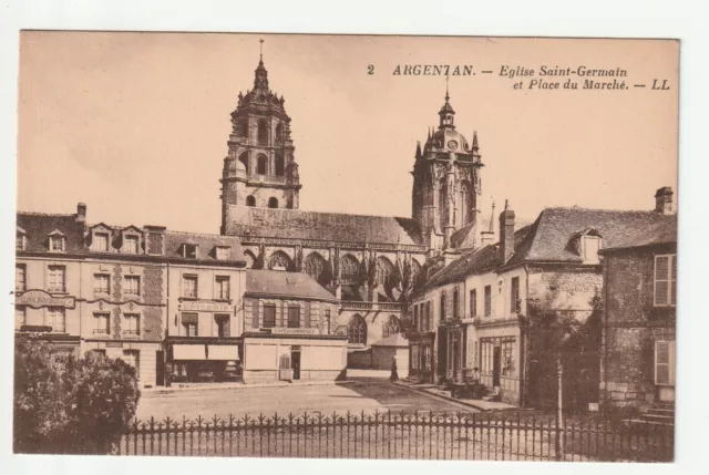 SILVERAN - Orn - CPA 61 - Church of St Germain Grocery Shop Place du Marché