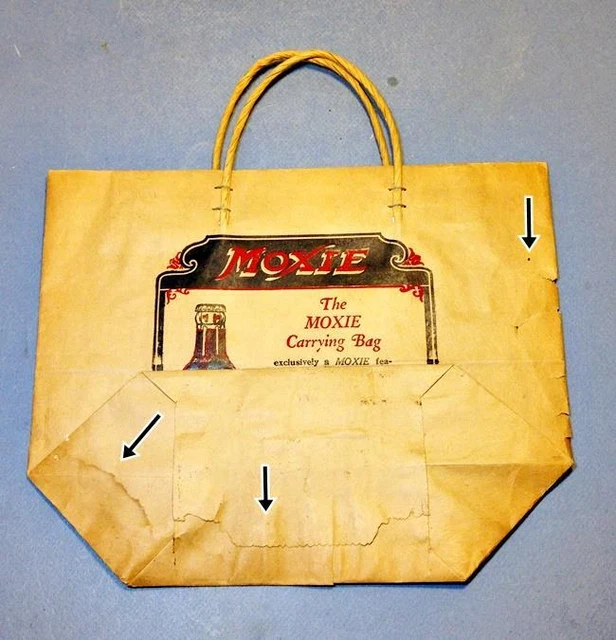 SCARCE Vintage MOXIE CARRYING BAG Boy Bottle c1930 Holds 6 7-Ounce AS IS /A