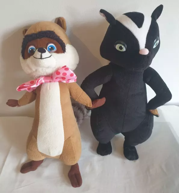 Over the Hedge Stella Skunk Soft Toy Plush Dreamworks and RJ the Raccoon