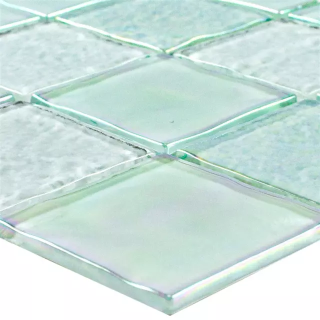 Glasmosaik Fliesen Perlmutt Effekt Darwin Weiß Bad Badezimmer Küchen Spiegel WC