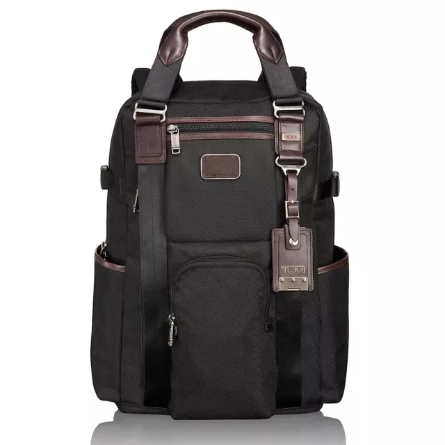 TUMI Alpha BRAVO Lejeune 2-Way Backpack Tote 22380HKH Ballistic Black & Brown