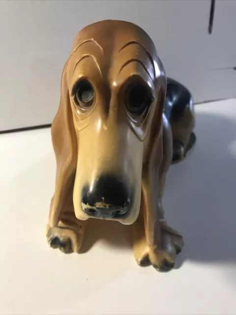 Vintage Advertising Basset Hound Dog Plastic Coin Bank Union Product Texaco