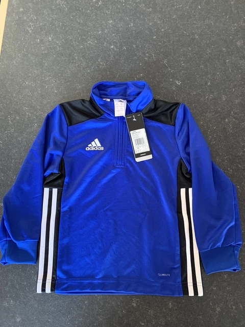 Nuovissimo con etichette Adidas blu cerniera corta età 5-6