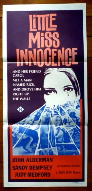 LITTLE MISS INNOCENCE Original 1973 Australian Daybill Movie Poster Sandy Dempse