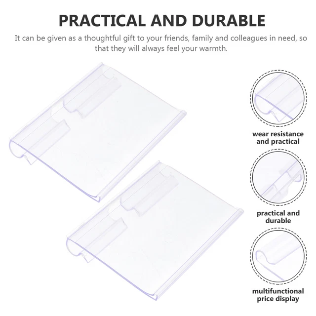 50 PLASTIC SHELF Label Holders for Retail Store & Supermarket £11.18