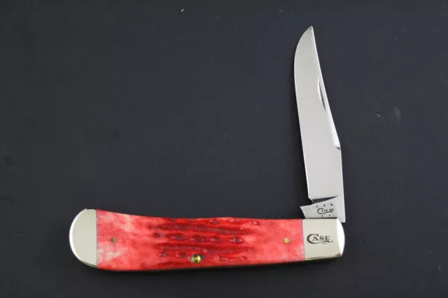 Case XX USA 2014 61546 37882 Red Bone Backpocket Trapper Pocket Knife 3058