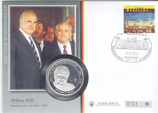 Numisbrief  Deutschland   Helmut Kohl  2010