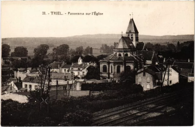 CPA TRIEL-sur-SEINE Panorama sur l'Eglise (1386096)