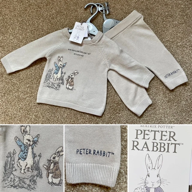 Tu 2-Piece PETER RABBIT Cotton Knitted Baby Unisex Outfit Set - 6-9 Months - New