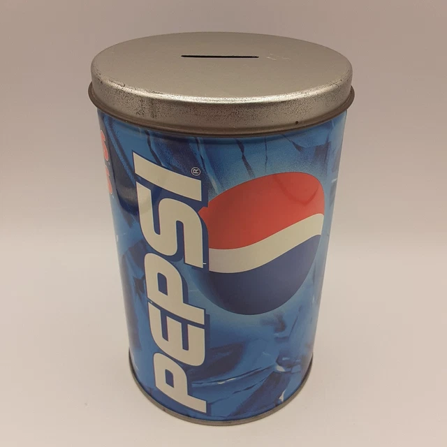Pepsi Tin Canister Advertising Bank Toys R Us Major League Baseball Cracker Jack