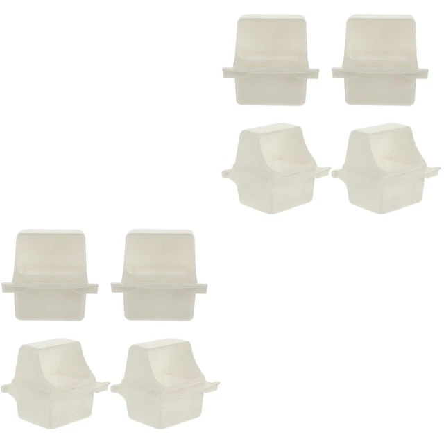 8 Pcs Parrot Feeder Plastic Small Animals Pet Bird Cage Cup