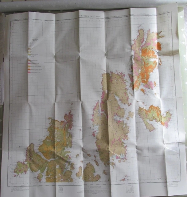 VINTAGE GEOLOGICAL MAP Iona Scotland Sheet 43 Drift Edition One Inch VINTAGE GEOLOGICAL MAP Iona Scotland Sheet 43 Drift Edition One Inch