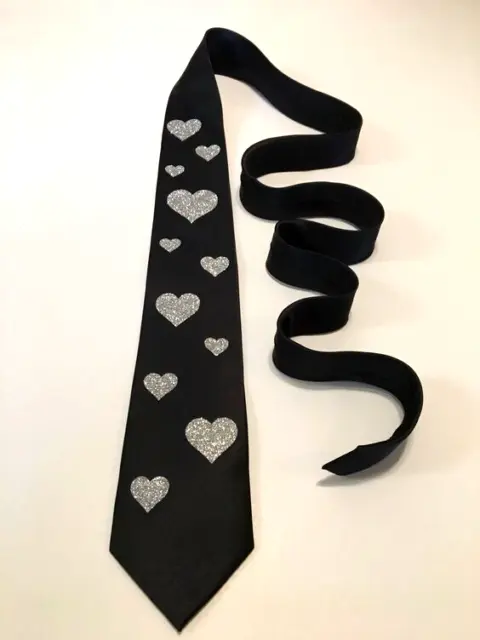 Embellish Embroidered Black Ties For Wedding/Prom Party Attire (pack of 3)