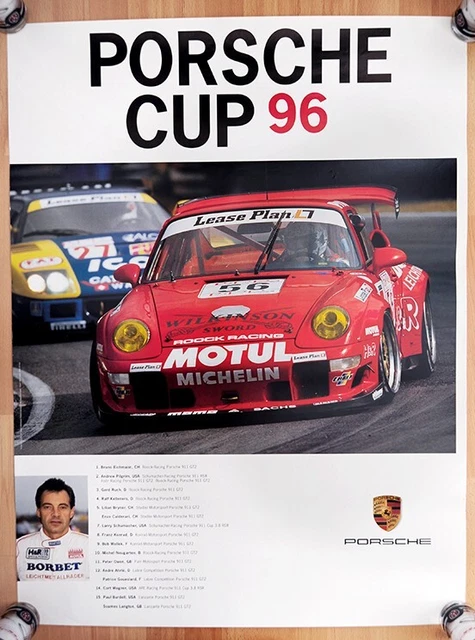 original Porsche Plakat Poster "Porsche Cup 1996 Bruno Eichmann Porsche 911 GT2