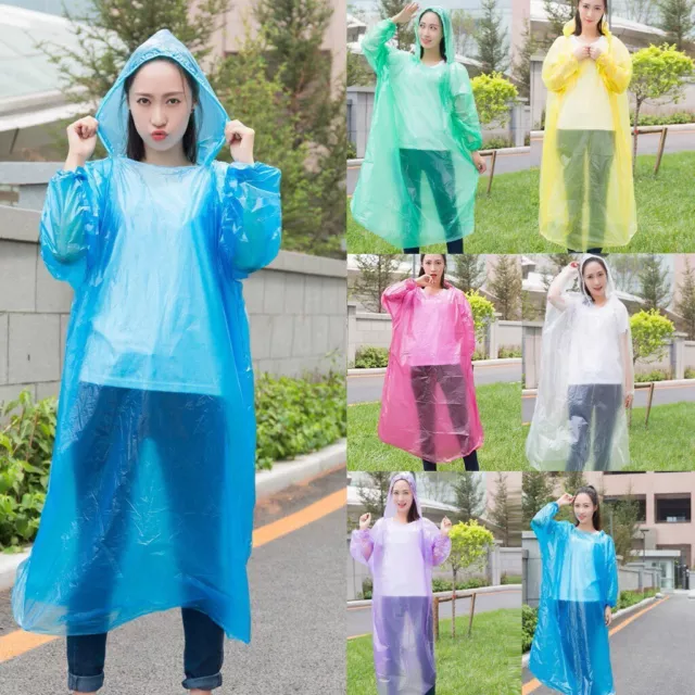 Raincoat Rain Poncho Waterproof Reusable Adult Festival Camping Hiking Rain Coat