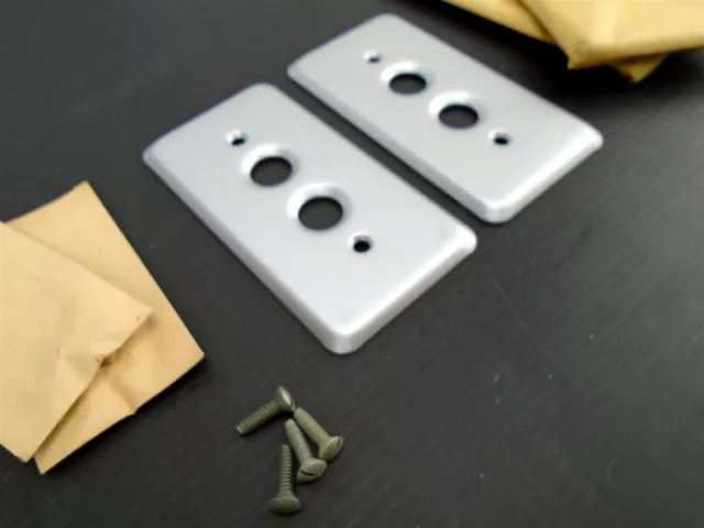 TWO (2) - 2 Button Push Switch Plate Covers Single GANG BOX Covers (HEAVY DUTY) 3
