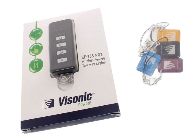 Visonic KP-250 PG2 PowerG Portachiavi wireless bidirezionale e 4 etichette chiave