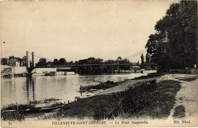 CPA AK Villeneuve St.Georges Le Pont suspendu FRANCE (1282774)