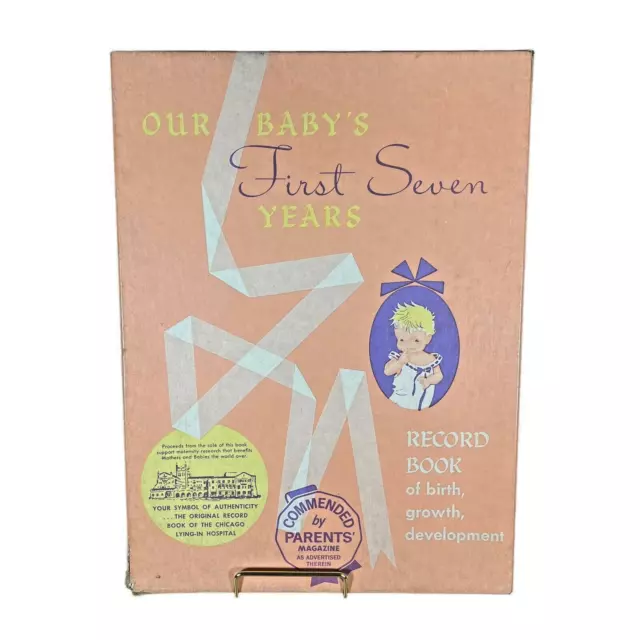 Vintage "Our Baby's First Seven Years" Record Book Chicago New Old Stock 1950's