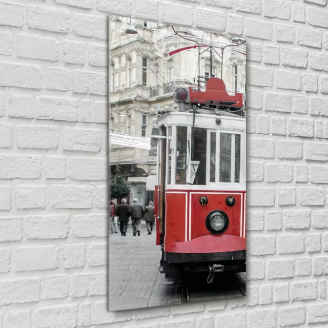 Glasbilder Wandbild Küche Alte Straßenbahn in der Istanbul Straße Stadt 60x120