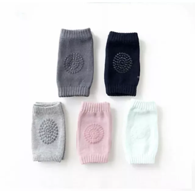 5 Pairs NEW Baby Crawling Knee Pads Safety Anti-slip Walking Leg Elbow Protector