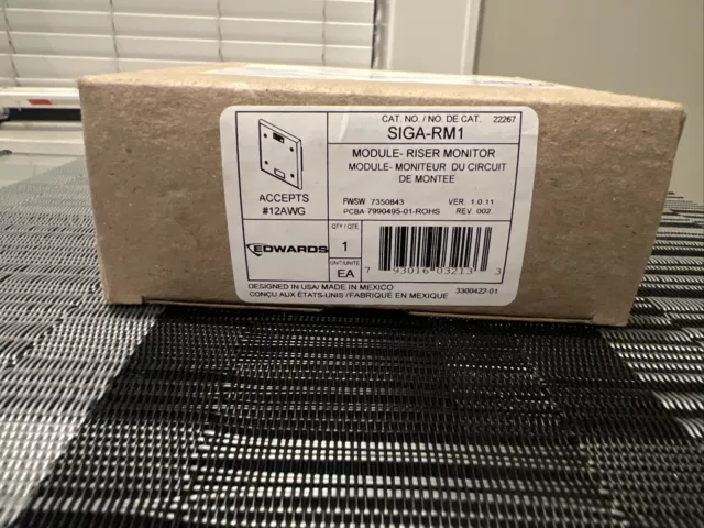 Edwards SIGA-RM1 Analog Addressable Riser Monitor Module