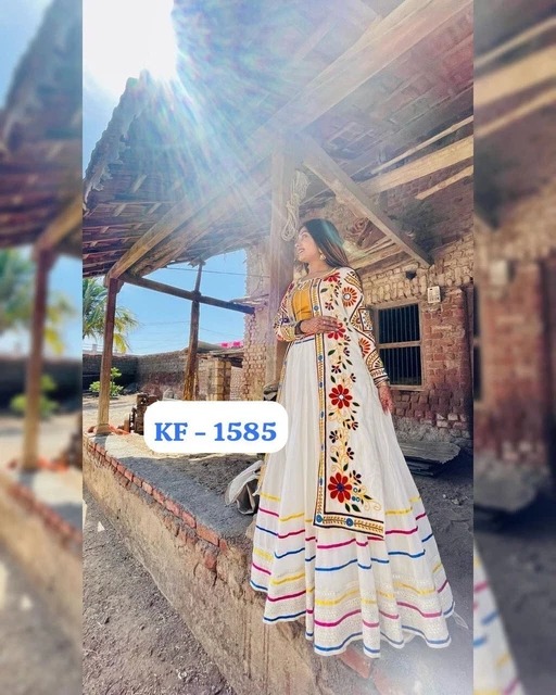 Real Mirror Work Navratri Lehenga Choli With Koti Ghagra Chaniya Choli Sari Top
