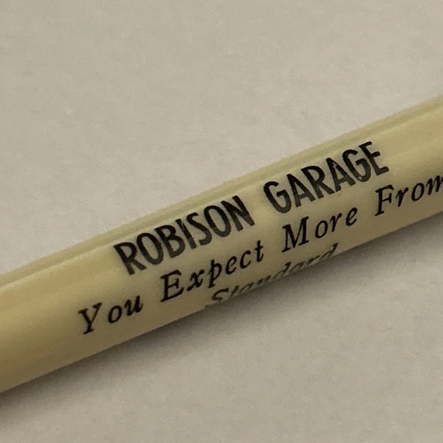 VTG BALLPOINT PEN Robison Garage Standard Oil Gas Station Coon Rapids
