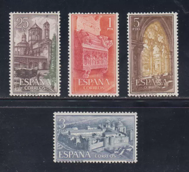 Spagna (1963) Spain Nuovo MNH Spanien Spain - edifil 1494/97 Monastero Poblet