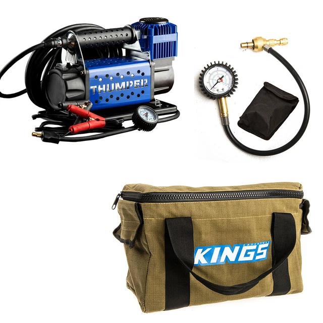 THUMPER AIR COMPRESSOR 160L/Min + Adventure Kings 4WD Tyre Deflator + Canvas Bag EUR 112,37