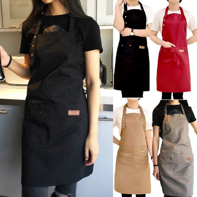 Waterproof Anti-Oil Leather Apron Restaurant Cooking Chef Bib Kitchen&Gardening