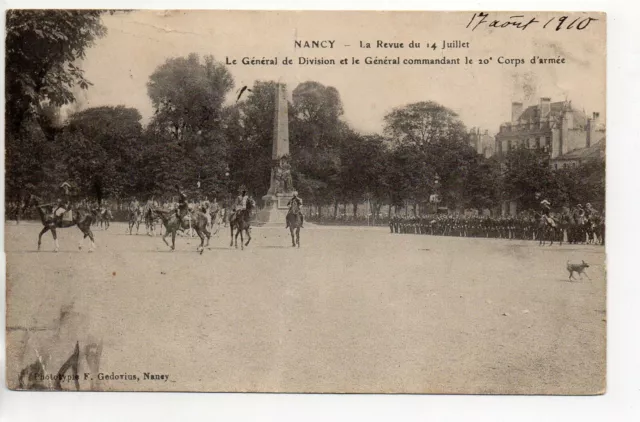 Theme MILITARY LIFE - BARRACKS - CPA 54 - NANCY 14 July Revue place Carnot