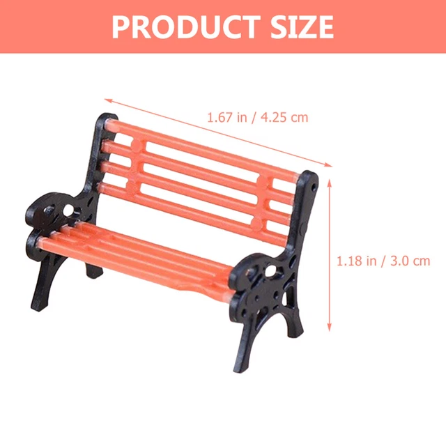 3Pcs Dekorative Miniatur Möbel Fee Bänke Miniatur Sofas 2