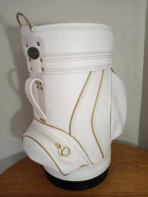 Vintage 1990's Burton Mini Golf Bag Den Caddie Container Trash Can White Vintage 1990's Burton Mini Golf Bag Den Caddie Container Trash Can White