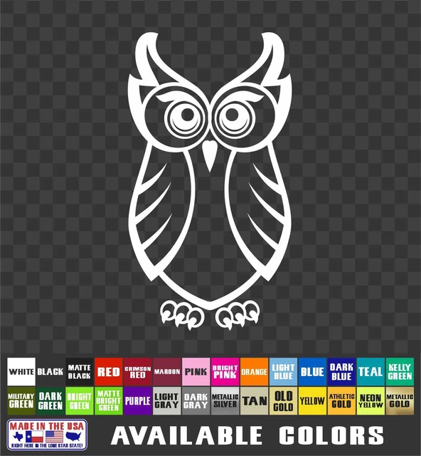Owl Sticker Vinyl Decal Car Van Truck Laptop