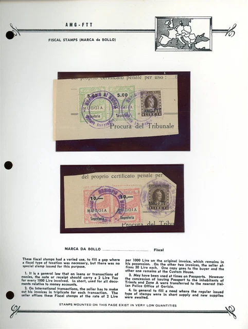 AMG-FTT REVENUE BUSH PAGE LOT #20 - FISCALS + MUGGIA Mixed on Piece - $$$
