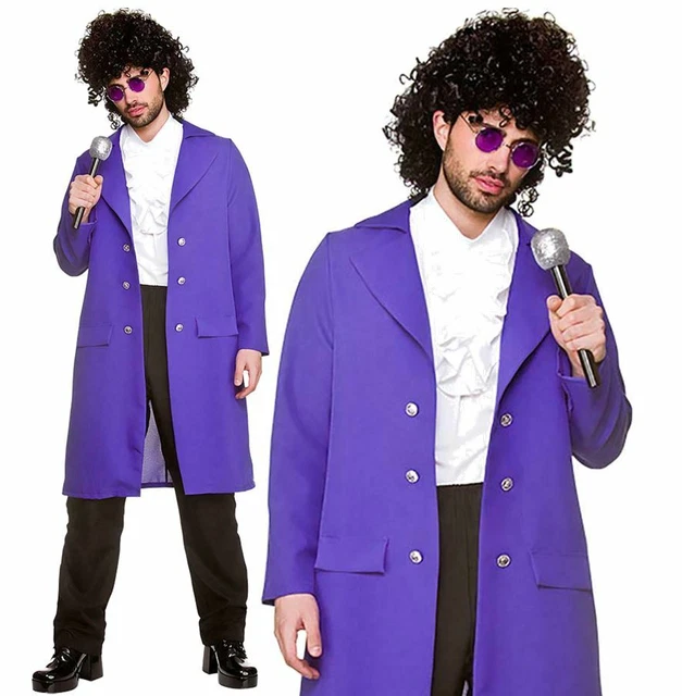 Mens 80s 1980s 80's Purple Musician Prince Fancy Dress Costume By Smiffys