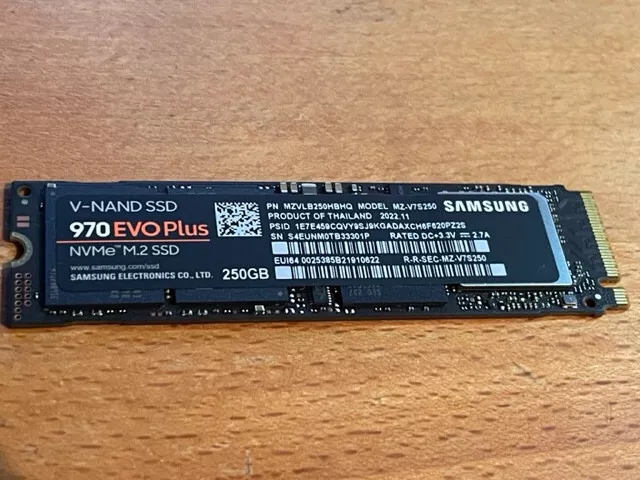 SSD M2 SAMSUNG 970 EVO Plus 256Go 2280 NVMe/PCIe (pas SATA) / MZ-V7S250 EUR  26,00 - PicClick FR